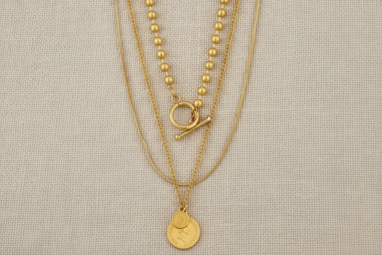 Ella Coin Necklace | Gold
