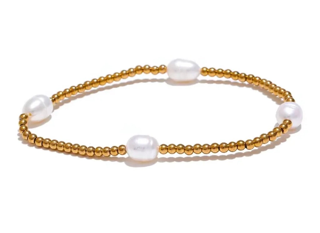 Tidal Pearl Bracelet | Gold & Silver