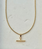Andy T-Bar Necklace | Gold