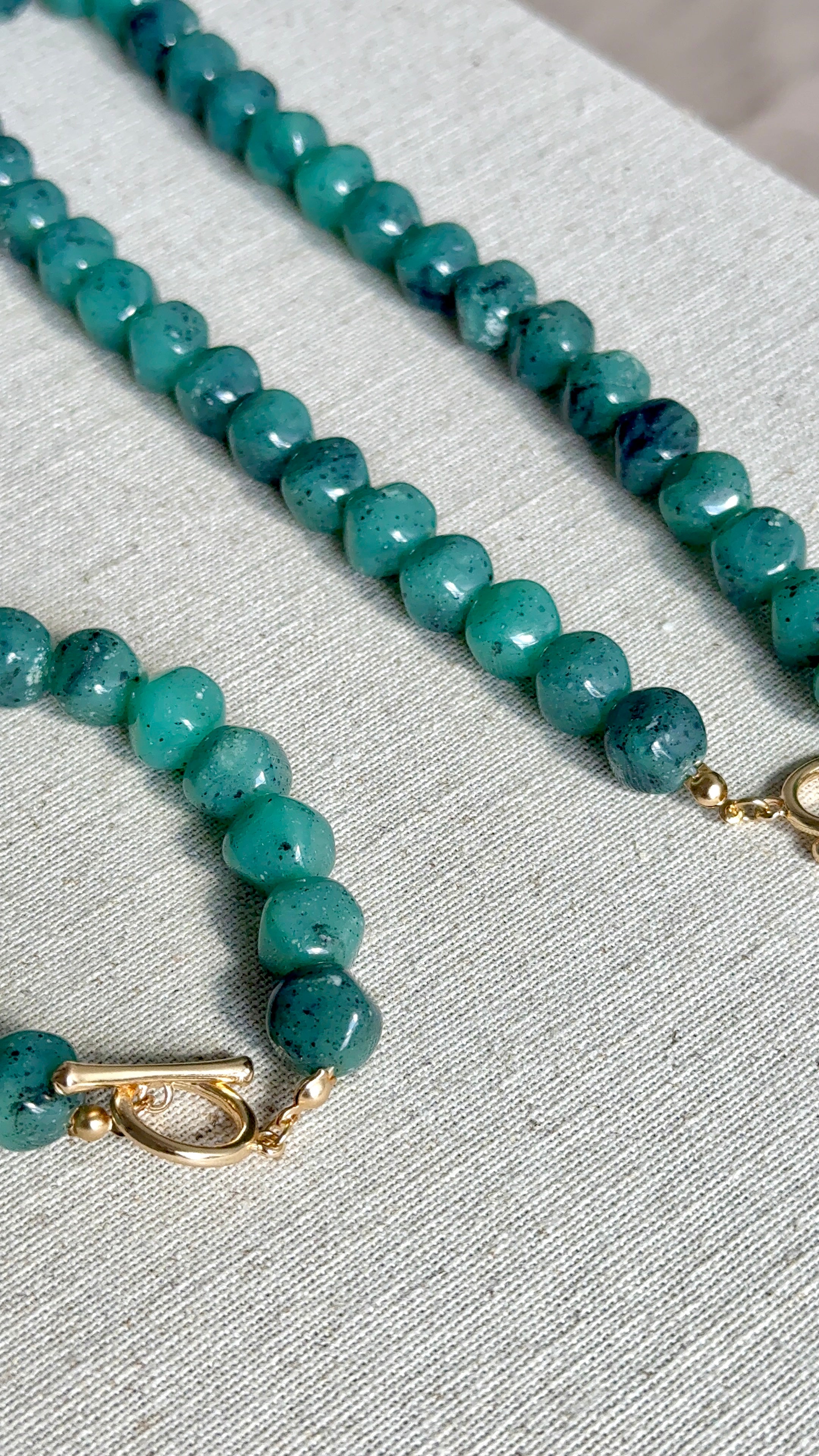 Jade Bead Bracelet | Gold