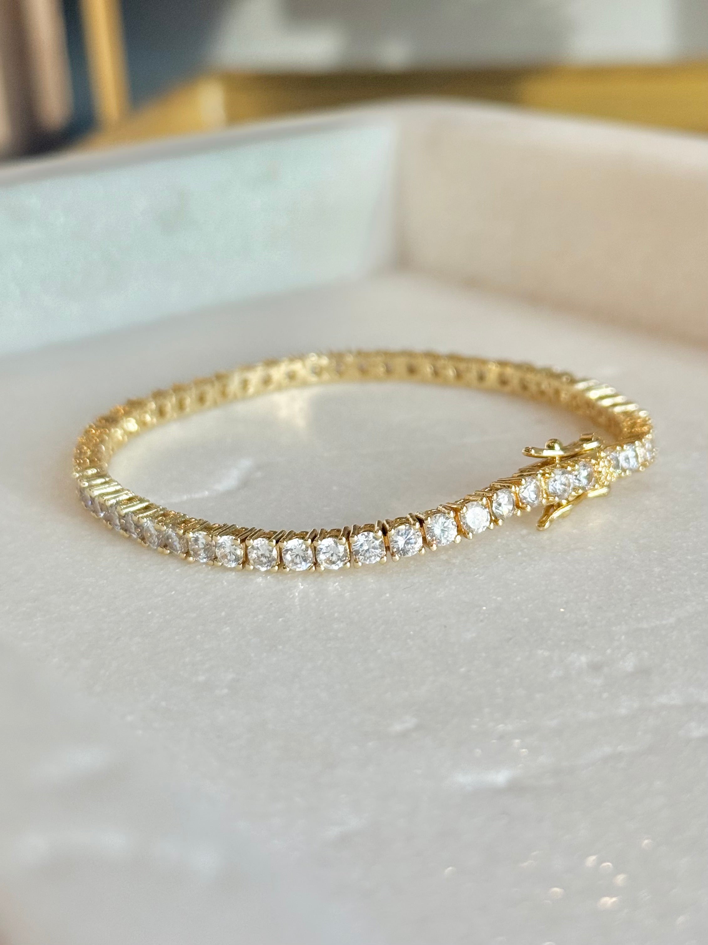 Dottie Tennis Bracelet | Gold