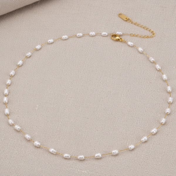 Lena Pearl Necklace | Gold
