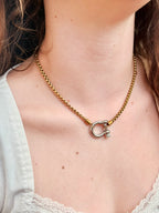 Billie Buckle Necklace | Gold & Mixed Metal
