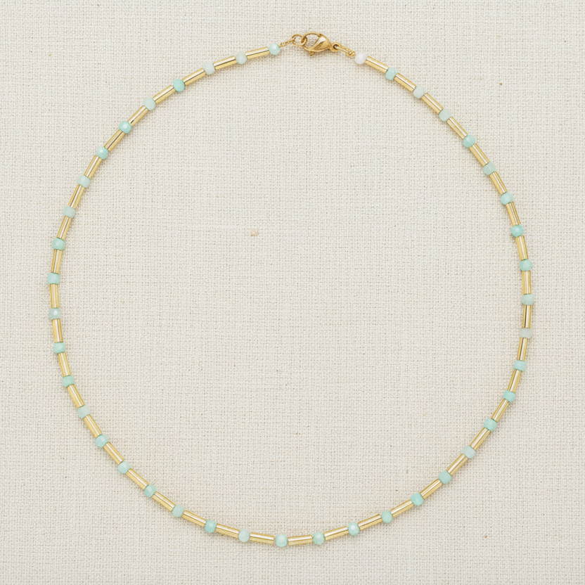 Ruth Blue Choker | Gold