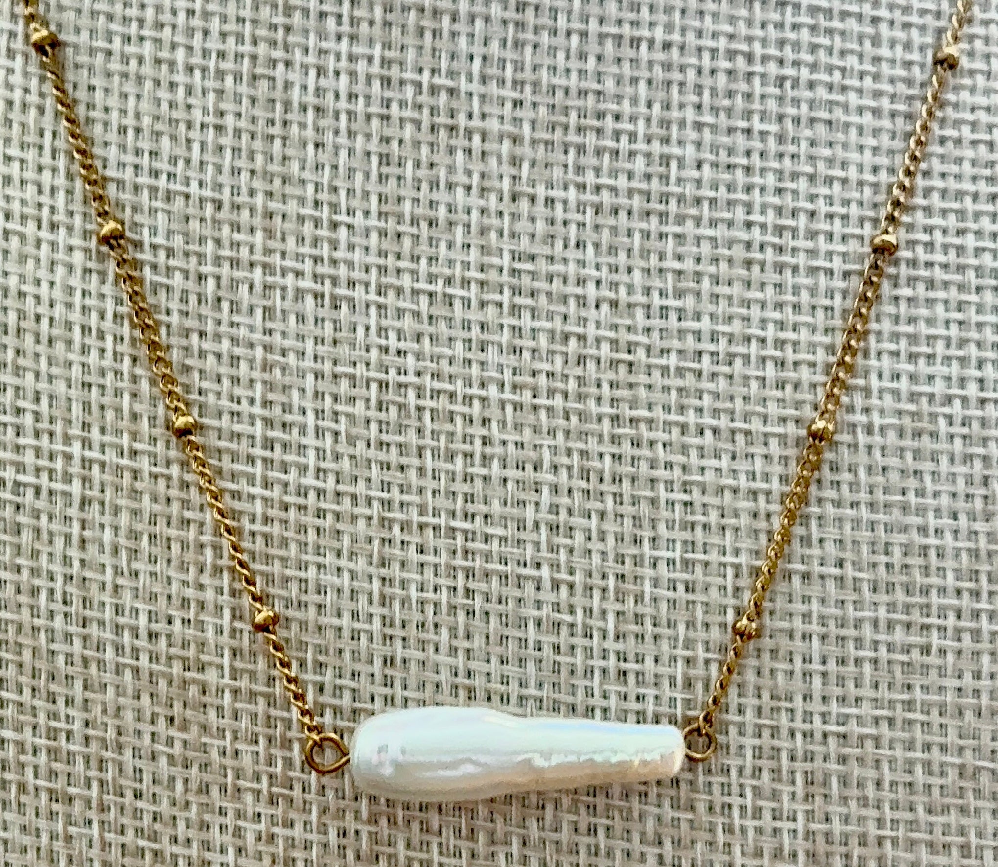 Evermore Pearl Necklace | Gold