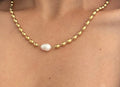Opal Link Necklace | Gold