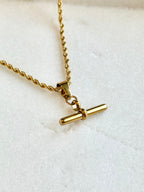 Andy T-Bar Necklace | Gold