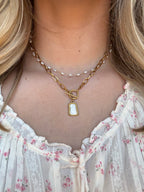 Lena Pearl Necklace | Gold