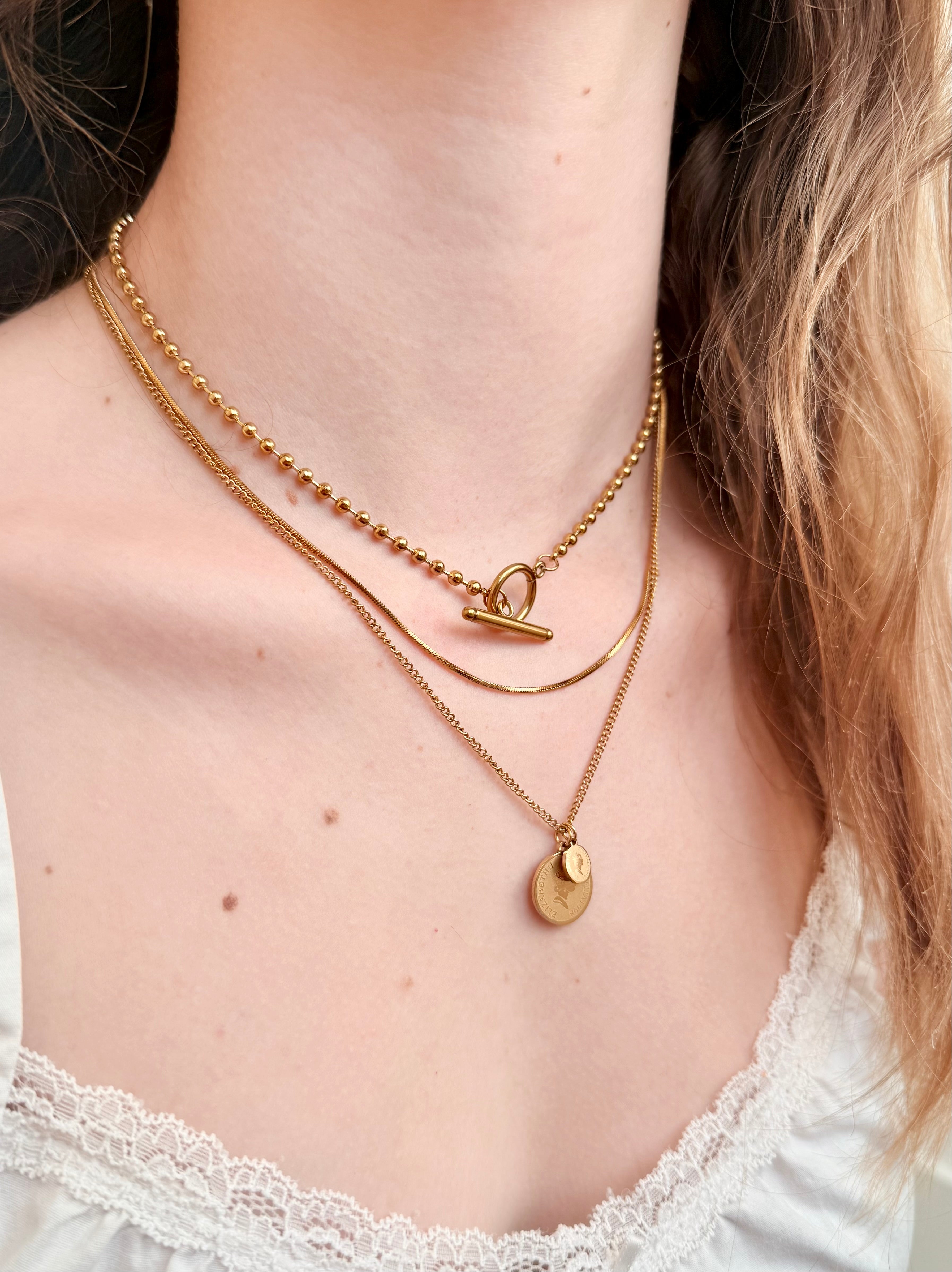 Ella Coin Necklace | Gold