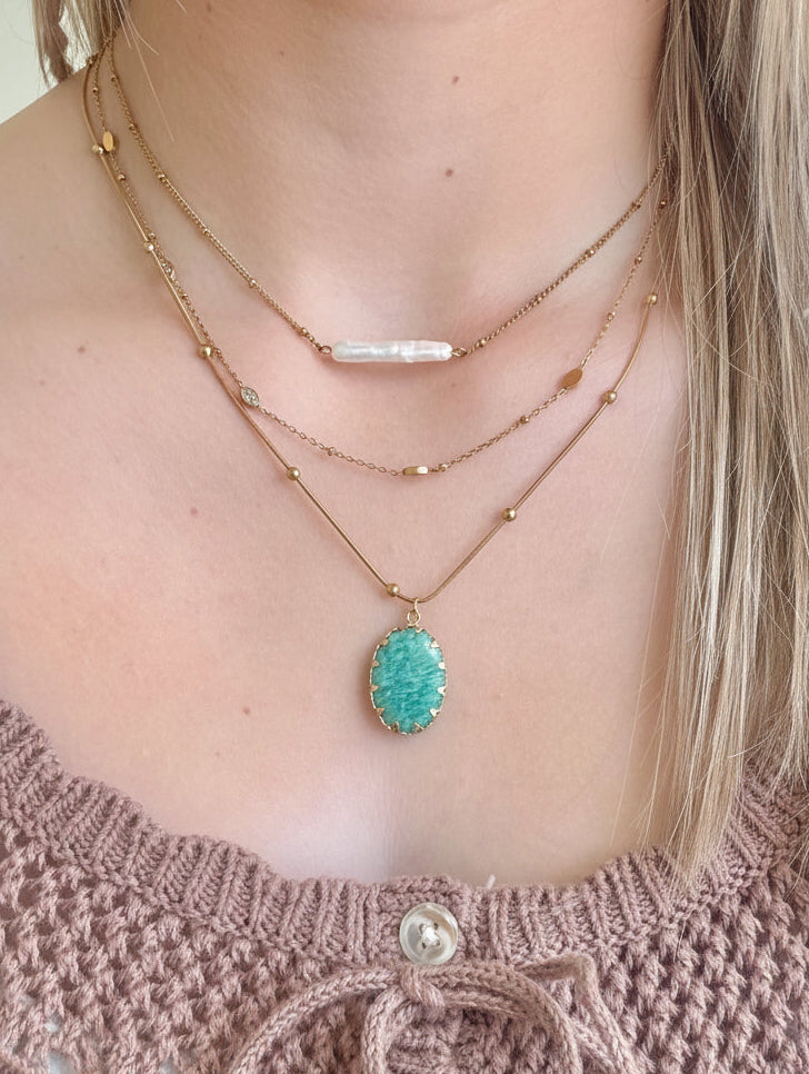 Coastal Layers Necklace Set | Gold