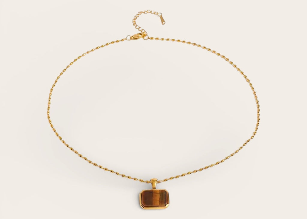 Amber Light Necklace | Gold