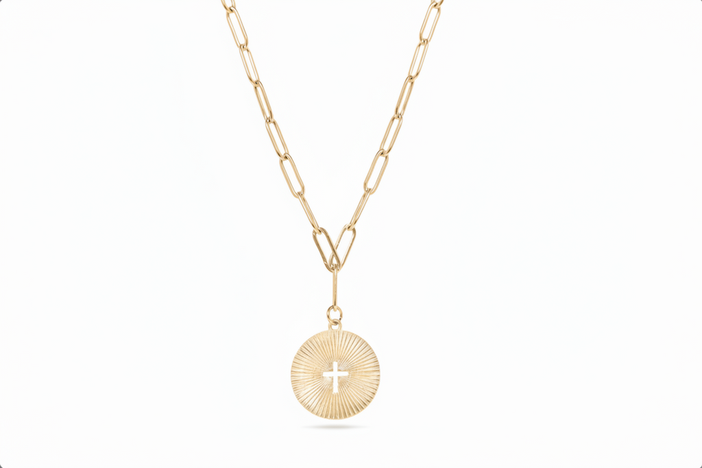 Haven Cross Necklace | Gold