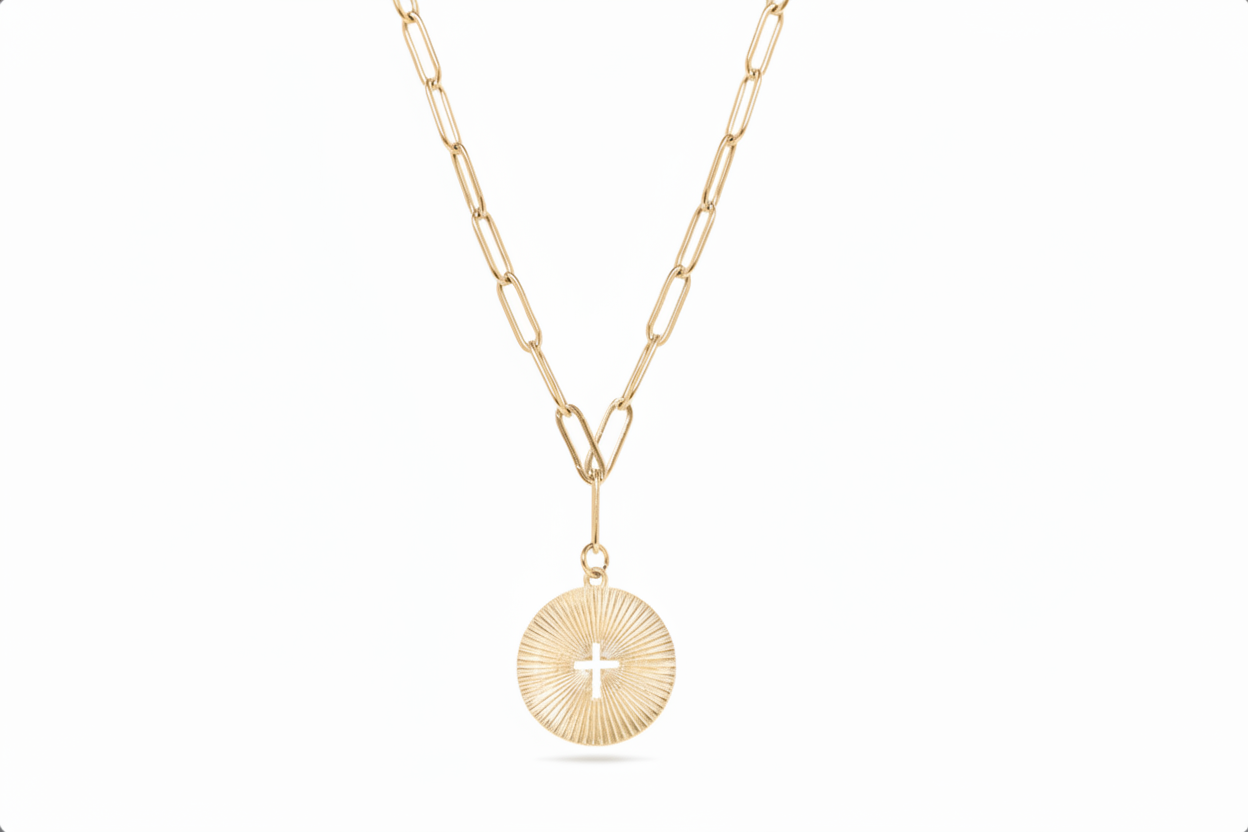 Haven Cross Necklace | Gold