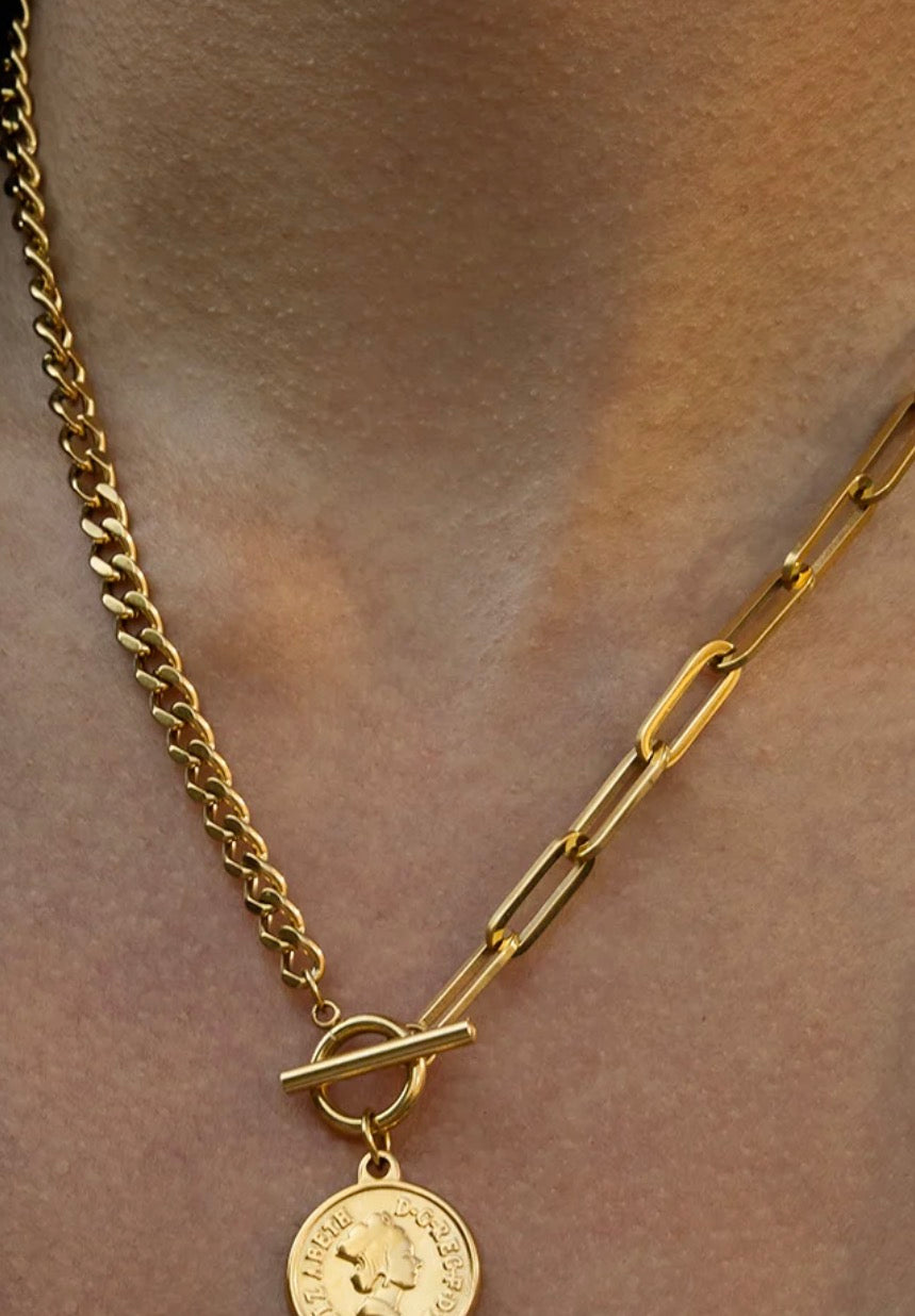 Lane Coin Necklace | Gold