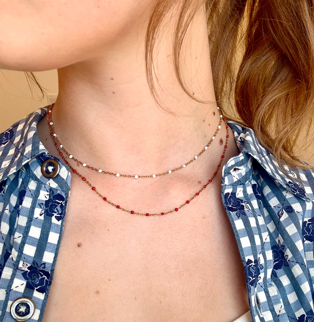 Fern Red Necklace