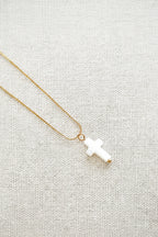 Grace Cross Necklace | Gold