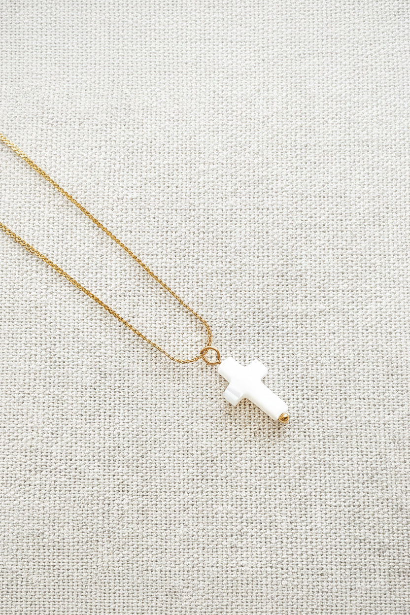 Grace Cross Necklace | Gold