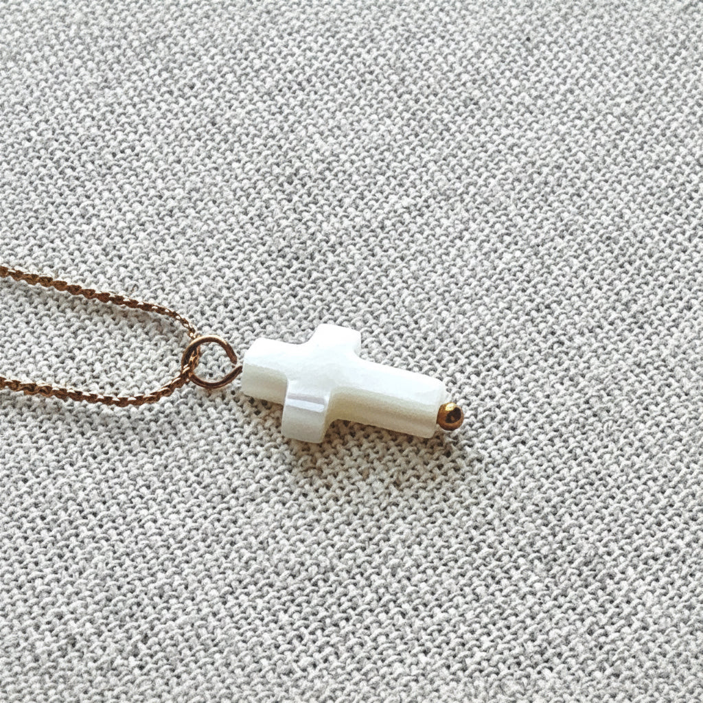 Grace Cross Necklace | Gold