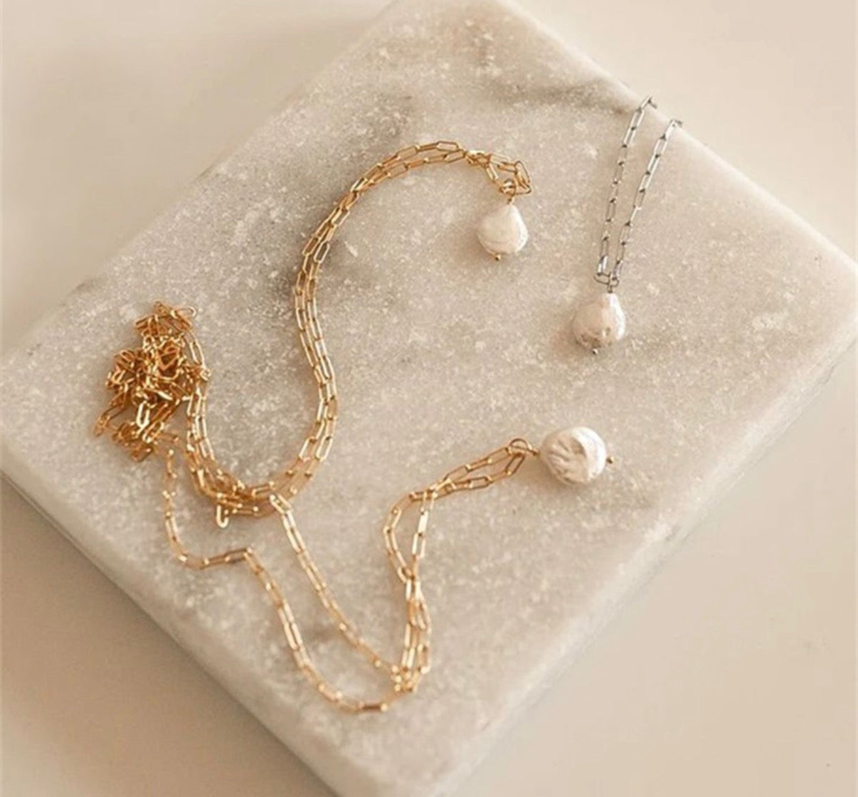 Delilah Pearl Necklace | Gold & Silver