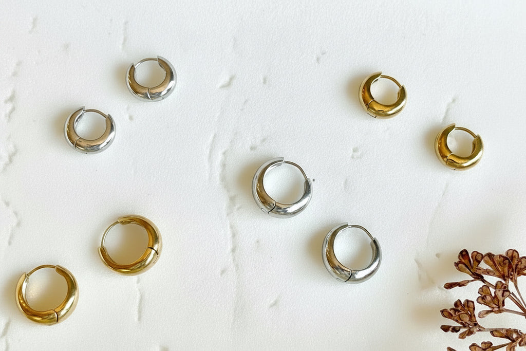 Honey Huggie Hoops | Gold & Silver
