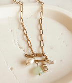 Green Natural Stone Charm