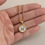 Sage Initial Necklace | Gold