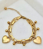 Libbie Heart Bracelet | Gold