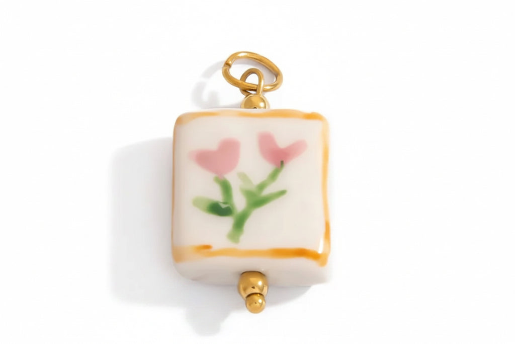 Flower Hearts Charm