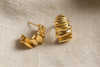 Mae Scrunch Earrings | Gold