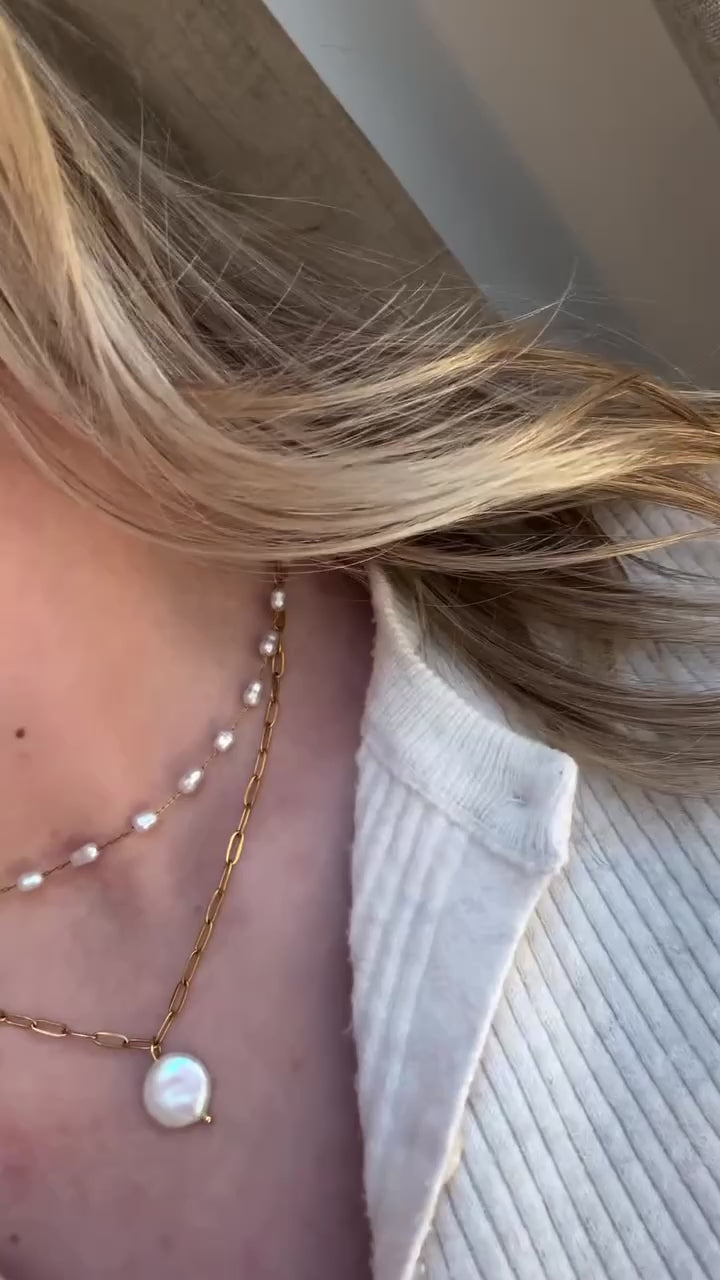 Delilah Pearl Necklace | Gold & Silver