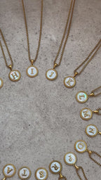 Sage Initial Necklace | Gold