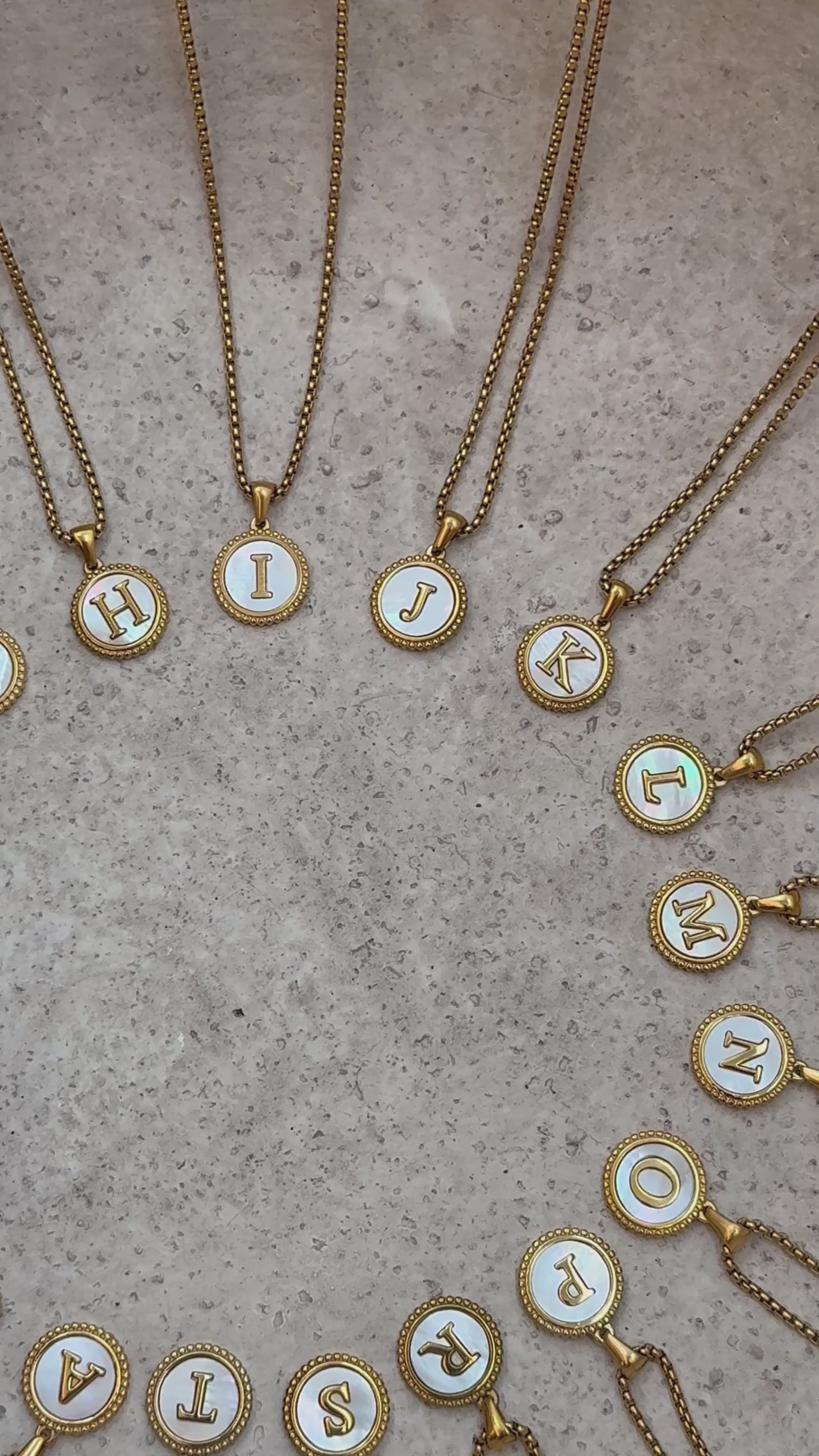 Sage Initial Necklace | Gold