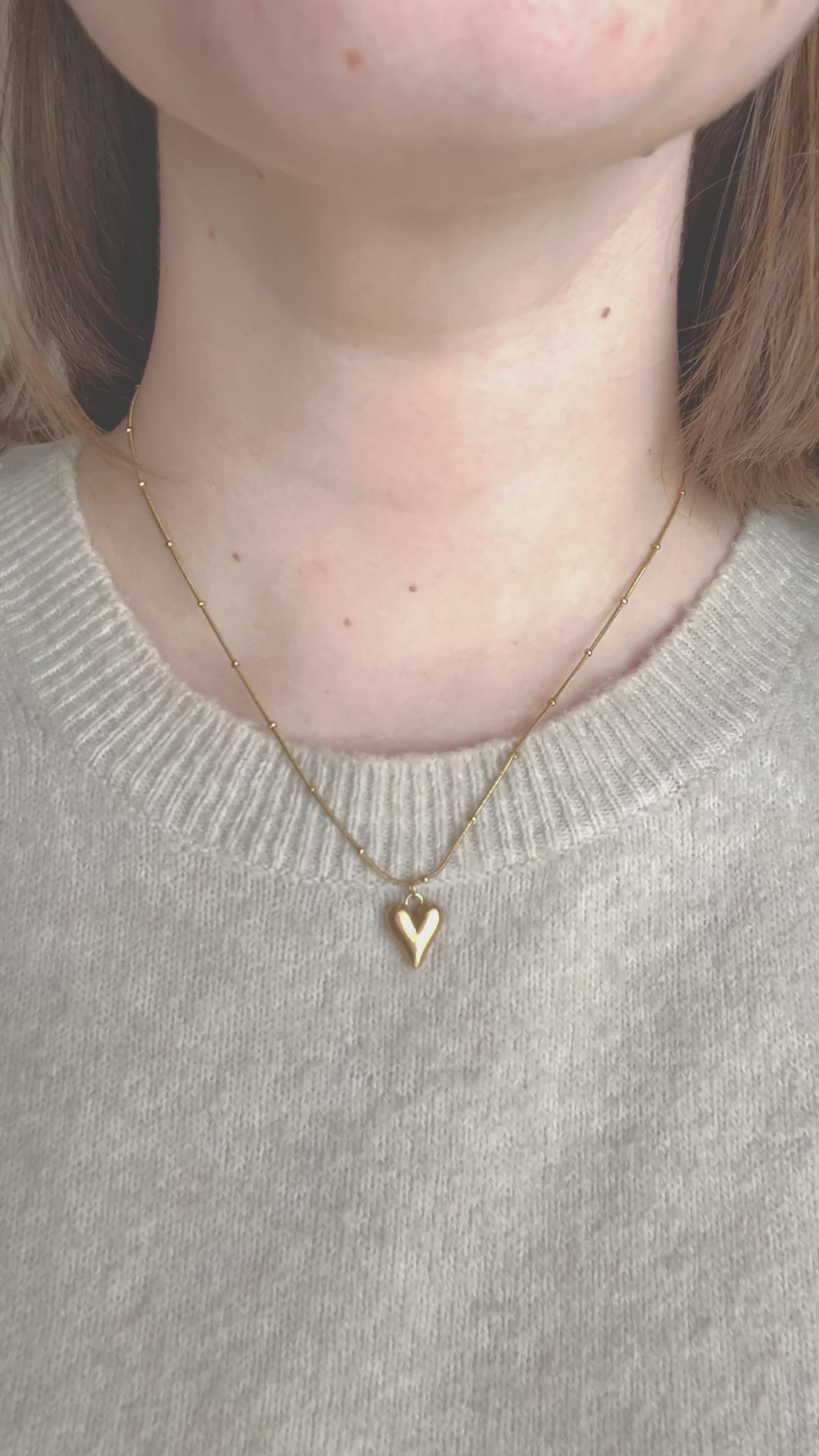 Brave Heart Necklace | Gold