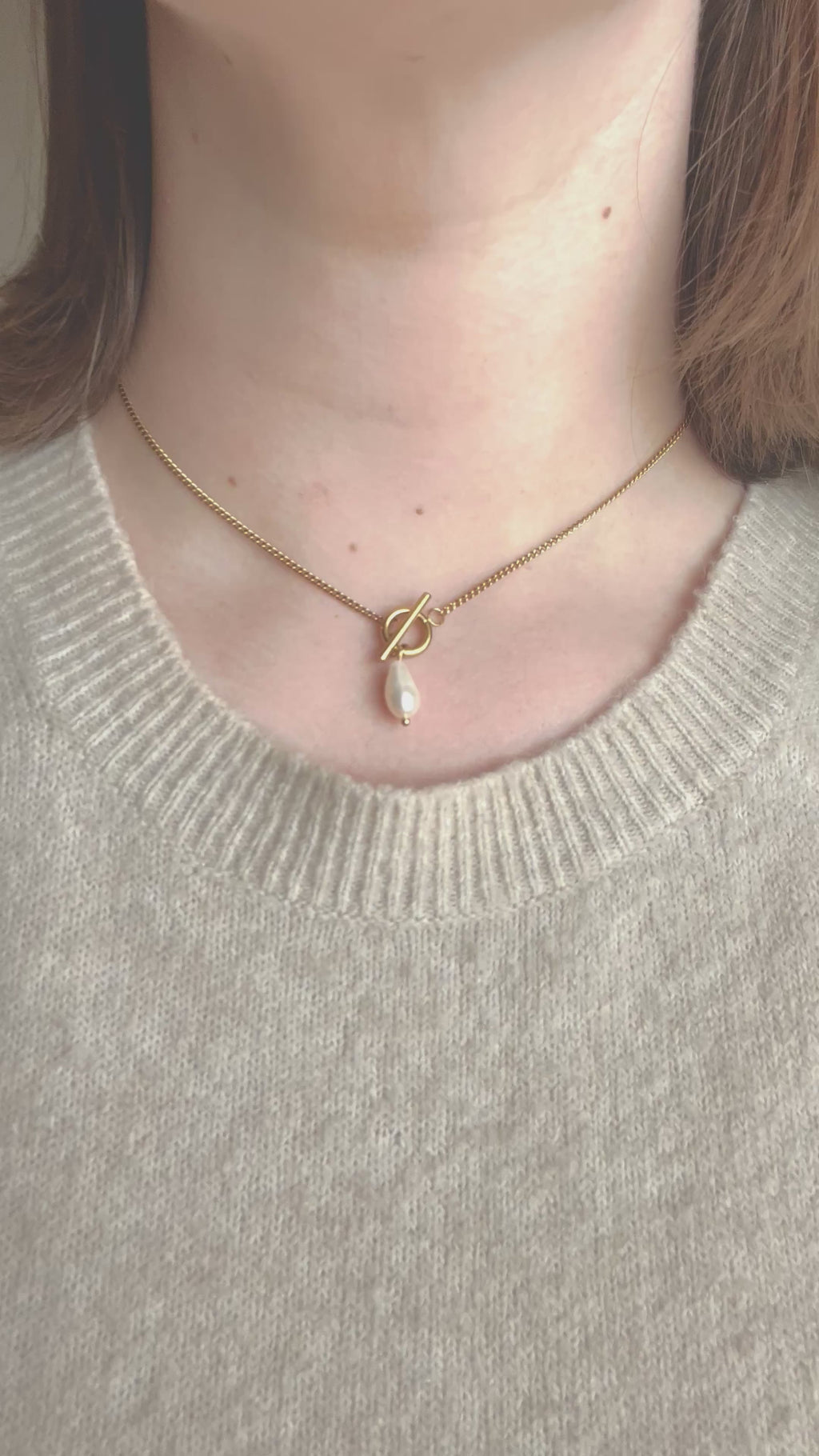 Penelope Pearl Necklace | Gold